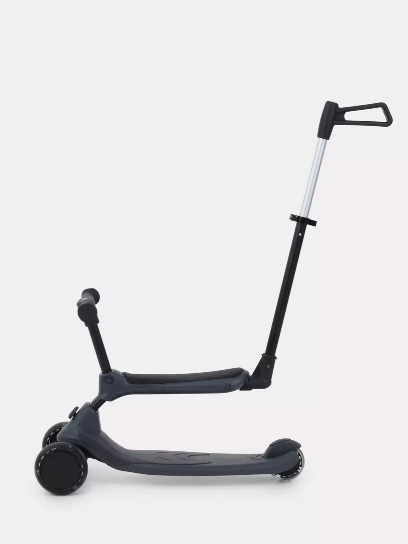 Беговел-самокат Rant Rider Plus со светящимися колесами серый