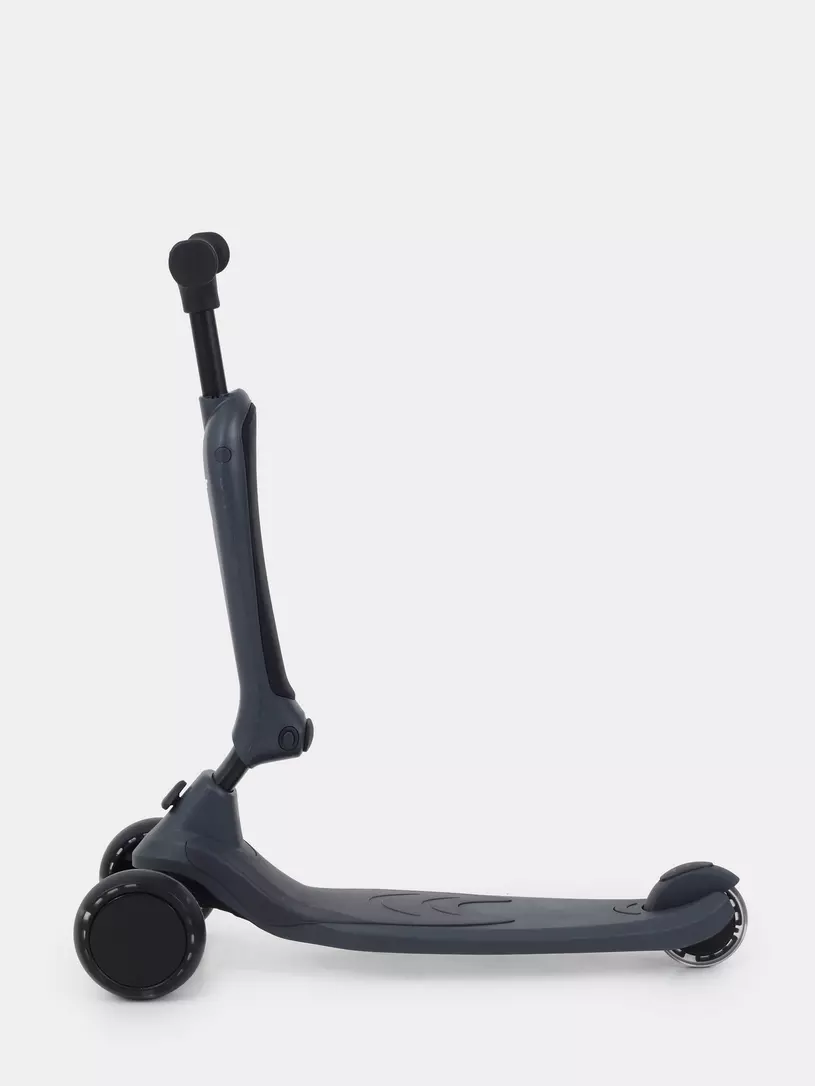 Беговел-самокат Rant Rider Plus со светящимися колесами серый