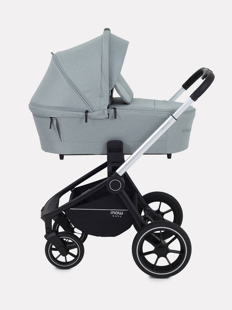 Коляска 2 в 1 Mowbaby Zoom PU silver green tea