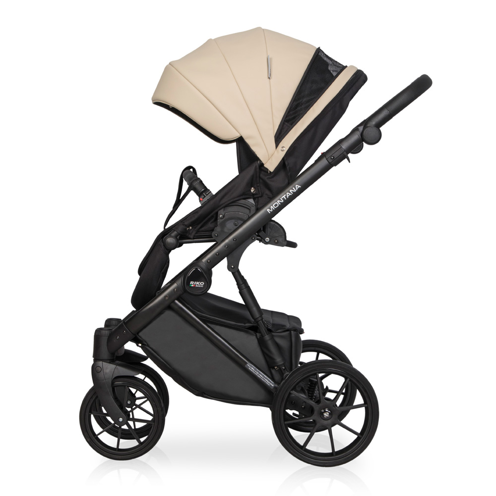 Коляска 3 в 1 Riko Basic Montana Ecco 15 Ivory beige бежевый