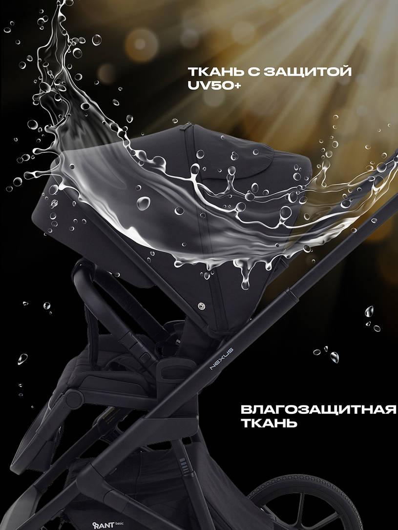 Коляска 2 в 1 Rant Basic Nexus 2025 Midnight Black