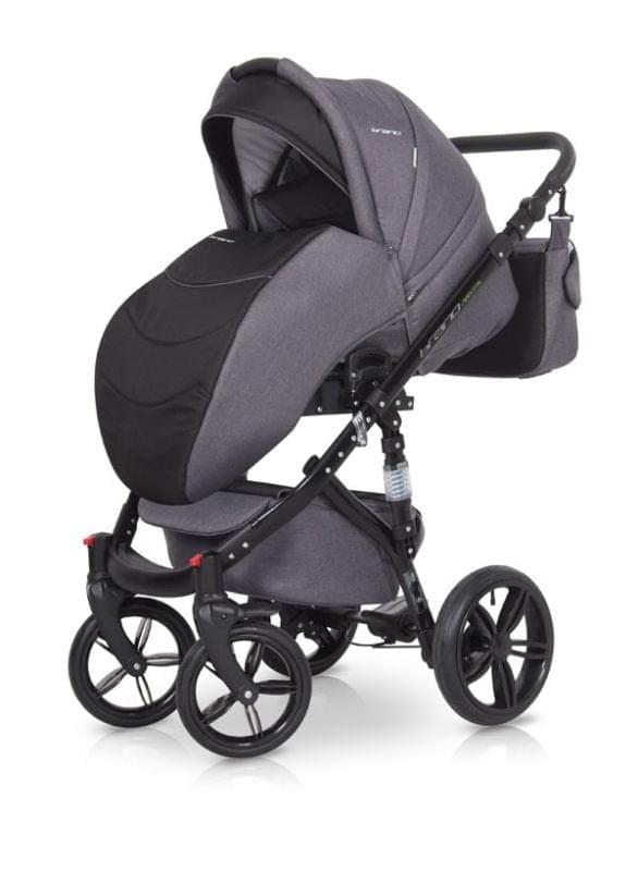 Коляска 2 в 1 Riko Bruno Natural 07 черный