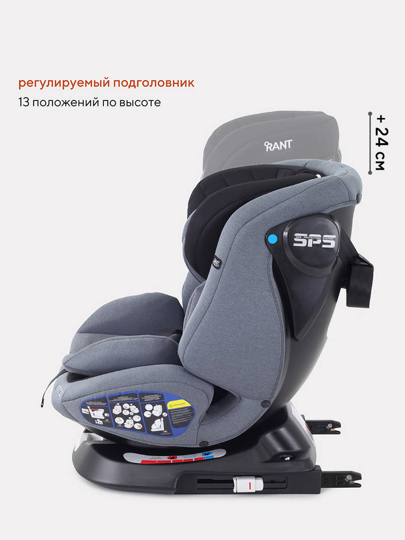 Автокресло Rant Nitro 0/1/2/3 (0-36 кг) Grey/Black