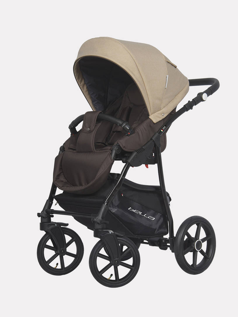 Коляска 2 в 1 Riko Basic Bella 07 коричнево-бежевый