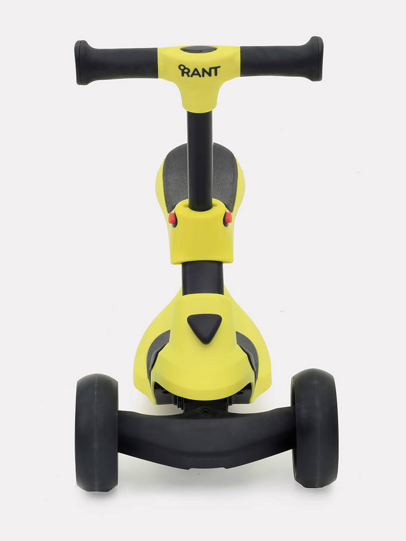 Беговел-самокат Rant Rider Plus со светящимися колесами желтый