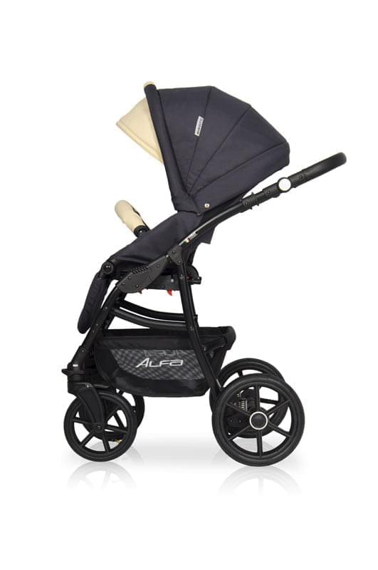 Коляска 3 в 1 Riko Basic Alfa Ecco 05 черно-бежевый