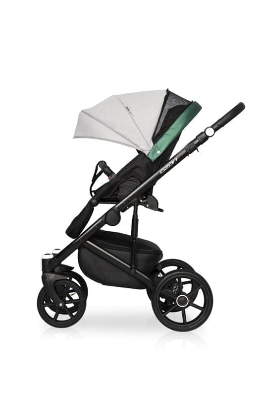Коляска 3 в 1 Riko Basic Ozon Shine 05 серо-зеленый