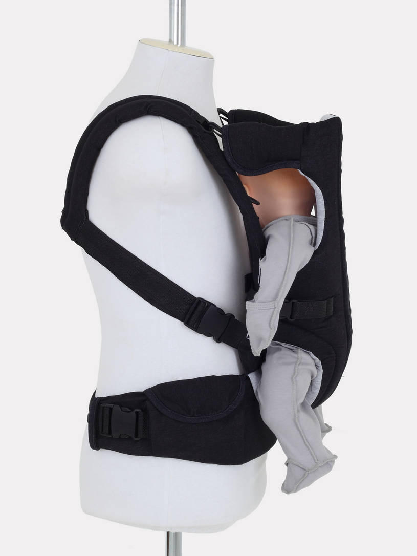 Рюкзак-кенгуру Топотушки Деним стежка черный