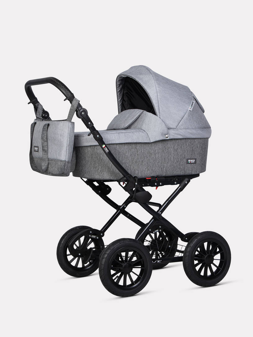 Коляска 2 в 1 Riko Basic Bella Classic 2025 01 серый-графит