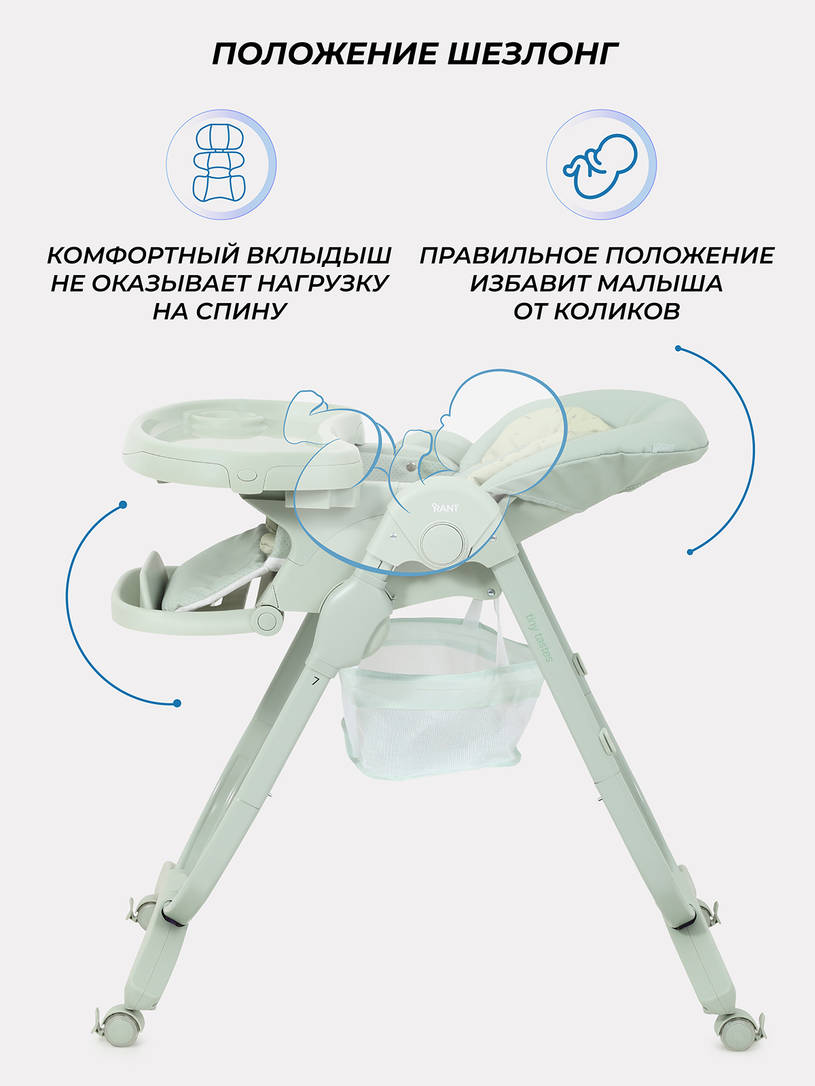 Стульчик для кормления Rant Cafe 2025 Green