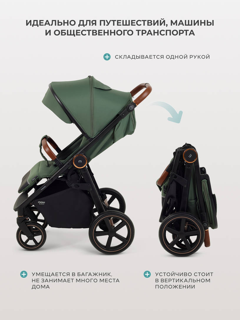 Коляска прогулочная Mowbaby Trail Olive