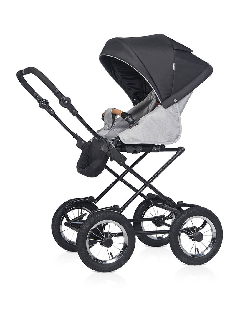 Коляска 2 в 1 RIKO BASIC BELLA LUX CLASSIC 02 серый