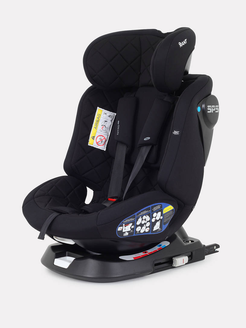 Автокресло Rant Nitro Plus isofix группа 0/1/2/3 (0-36 кг) Black