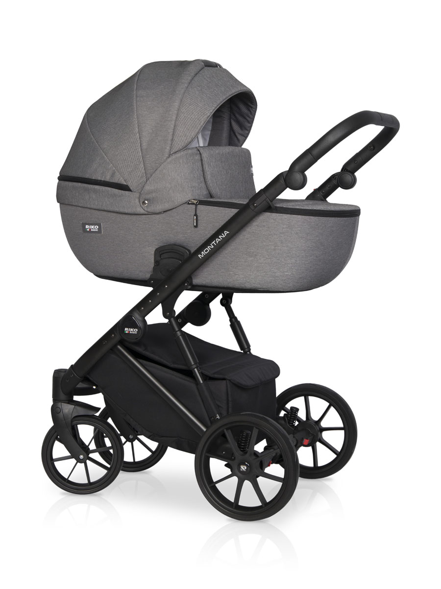 Коляска 3 в 1 Riko Basic Montana 04 темно-серый