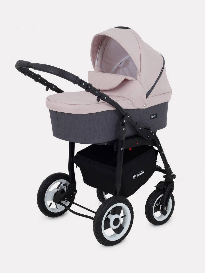 Коляска 2 в 1 Rant Dream 03 серый-розовый