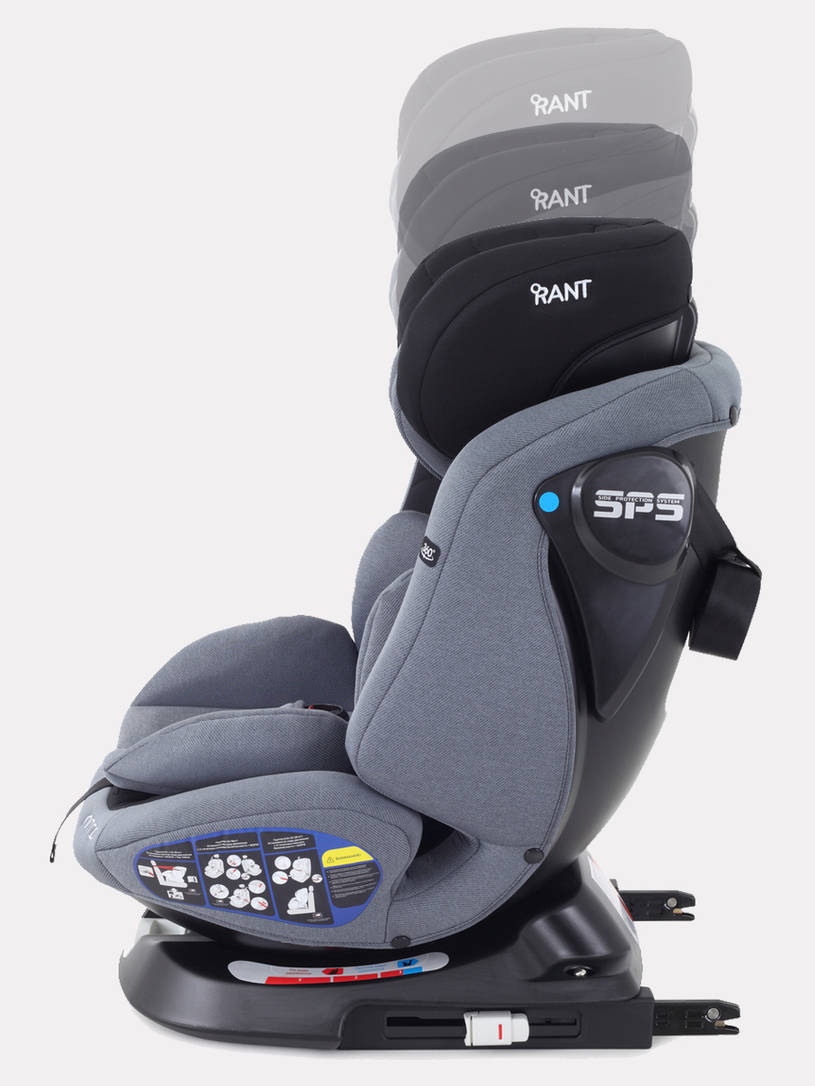 Автокресло Rant Nitro 0/1/2/3 (0-36 кг) Grey/Black