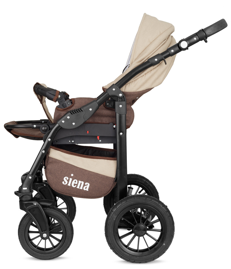 Коляска 3 в 1 Rant Siena 03 коричневый-кремовый