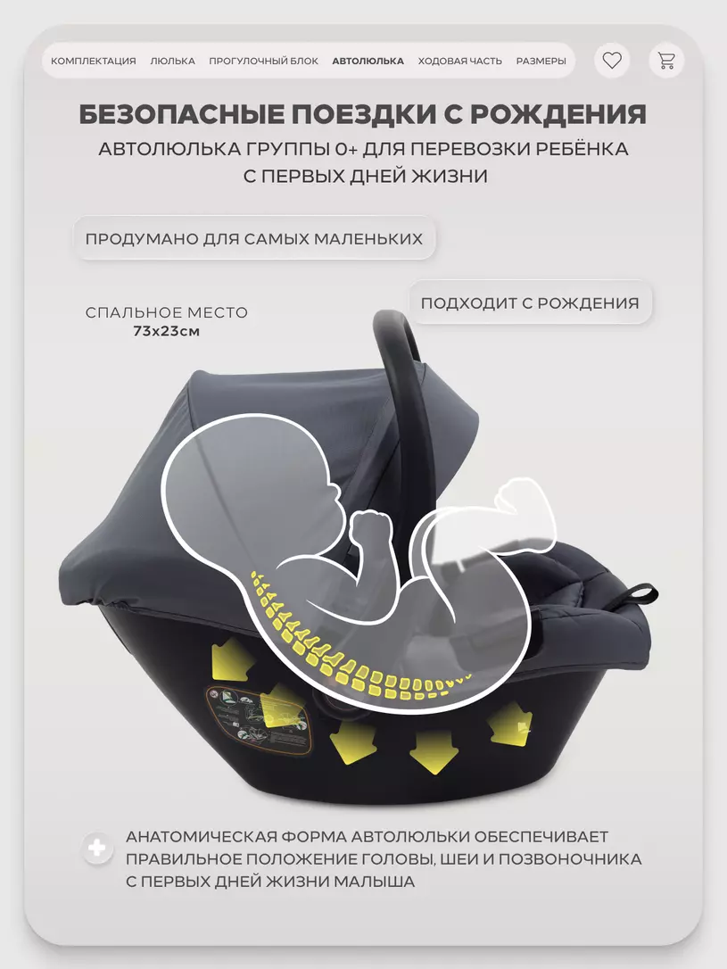 Коляска 3 в 1 Rant Basic Wave Graphite