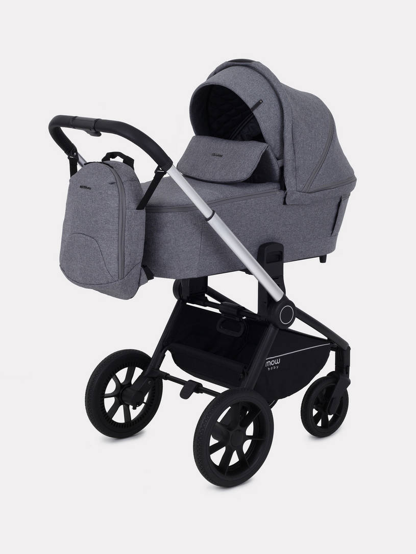 Коляска 3 в 1 Mowbaby Zoom Silver 2025 grey