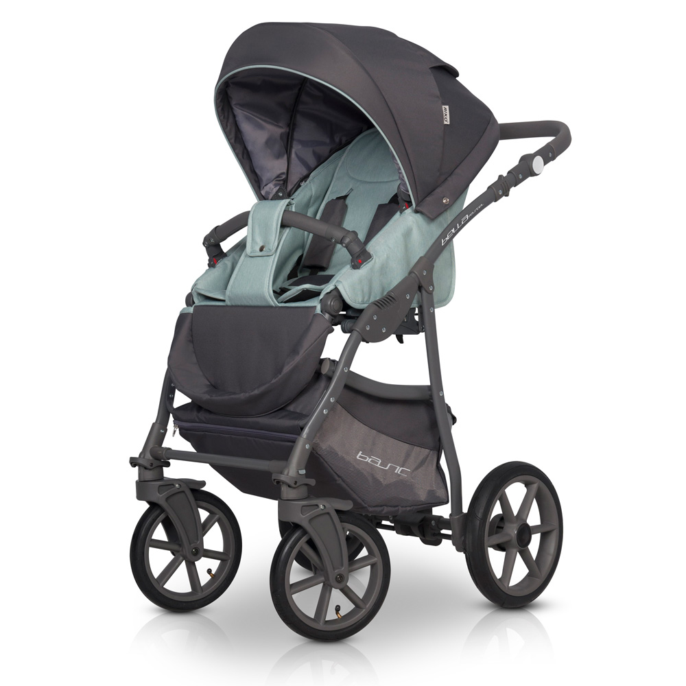 Коляска 3 в 1 Riko Basic Bella Pastel 02 ментоловый