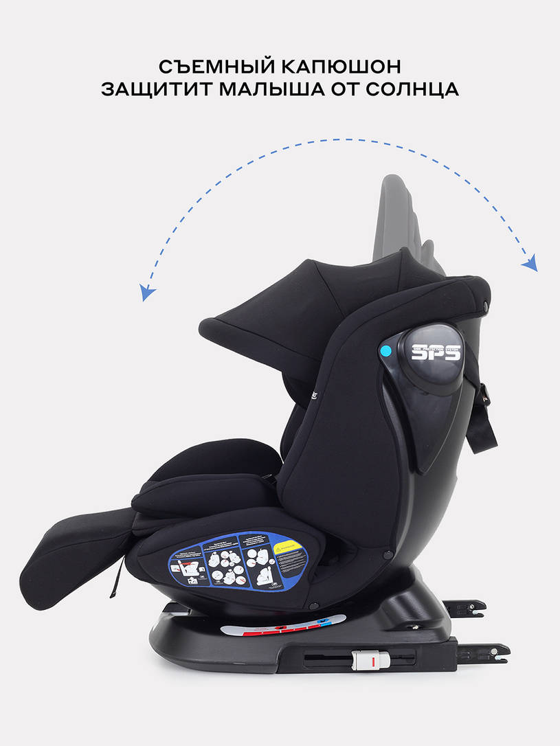Автокресло Rant Nitro Plus isofix группа 0/1/2/3 (0-36 кг) Black