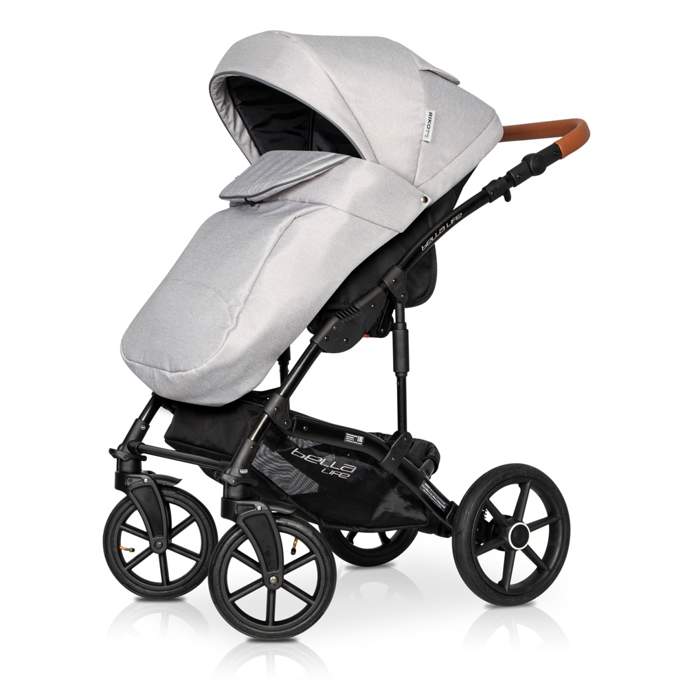 Коляска 3 в 1 Riko Basic Bella Life 01 Grey Fox серый
