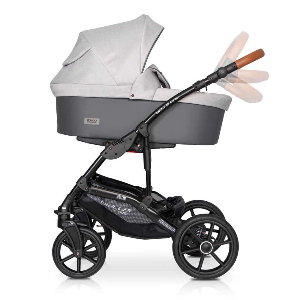 Коляска 3 в 1 Riko Basic Bella Life 01 Grey Fox серый