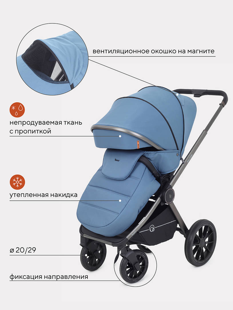 КОЛЯСКА 2 В 1 RANT FALCON BLUE