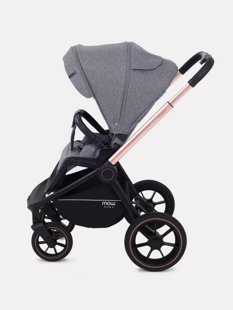 Коляска 2 в 1 MOWBaby ZOOM PU RA086 Gold Grey