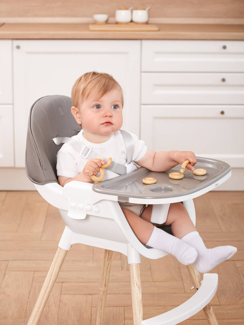 Стульчик для кормления Mowbaby Crispy grey