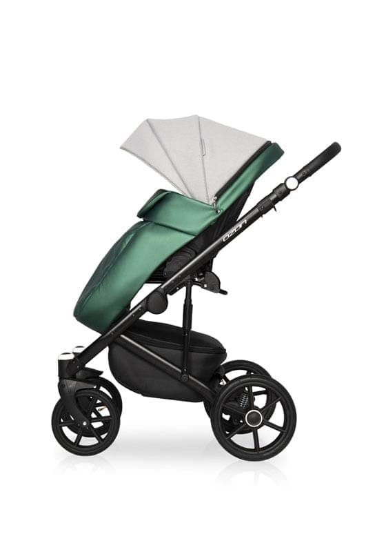 Коляска 3 в 1 Riko Basic Ozon Shine 05 серо-зеленый