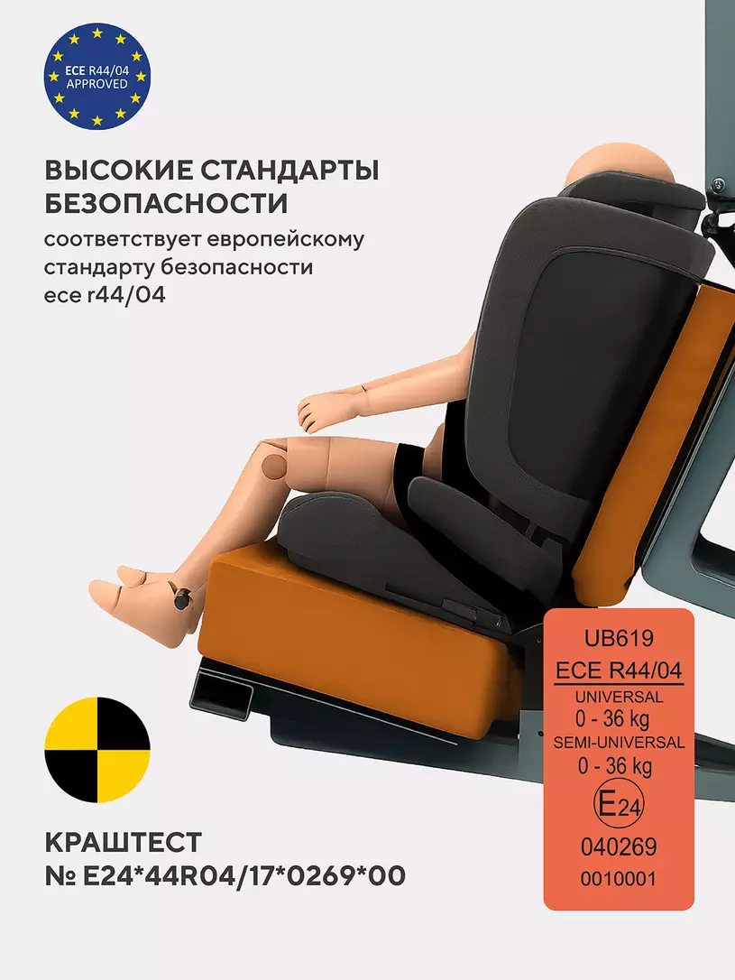 Автокресло Rant Nitro new isofix группа 0/1/2/3 (0-36 кг) Black