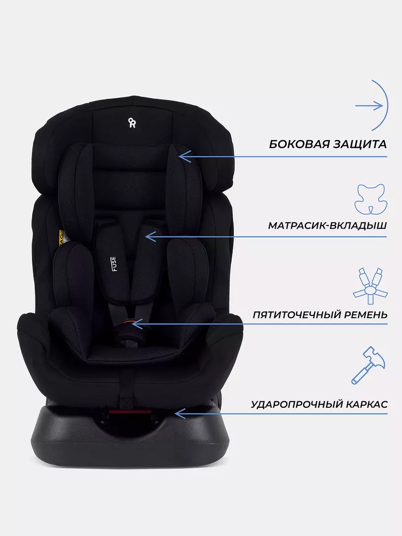 Автокресло Rant Basic Fuse 0/1/2 (0-25 кг) Black