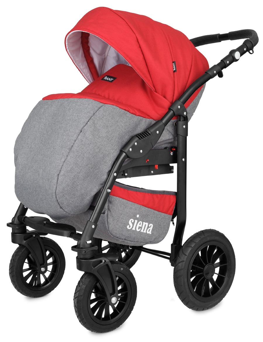 Коляска 3 в 1 Rant Siena 05 серый-красный