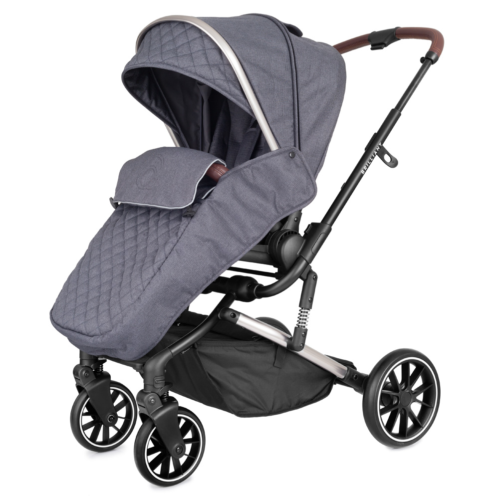 Коляска 2 в 1 Rant Brilliant Jet Carbon темно-серый