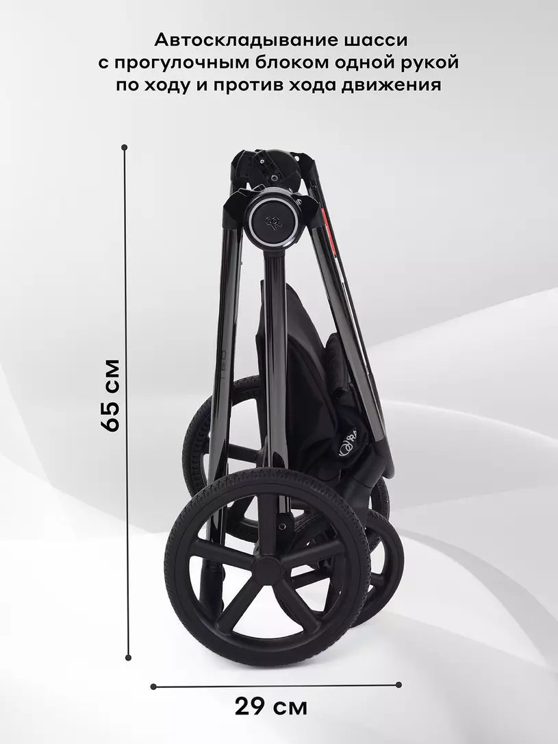 Коляска 2 в 1 Rant Teo Black Chrome Graphite
