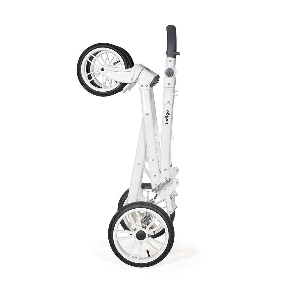 Коляска 2 в 1 Indigo PORTO - Po 02 (св.серая кожа+св.серый лен)