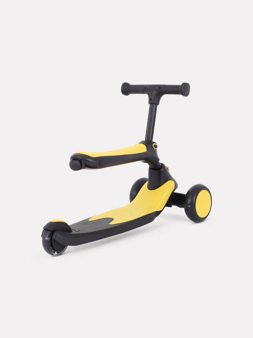 Cамокат 3-х колесный Rant Rider Plus black-yellow