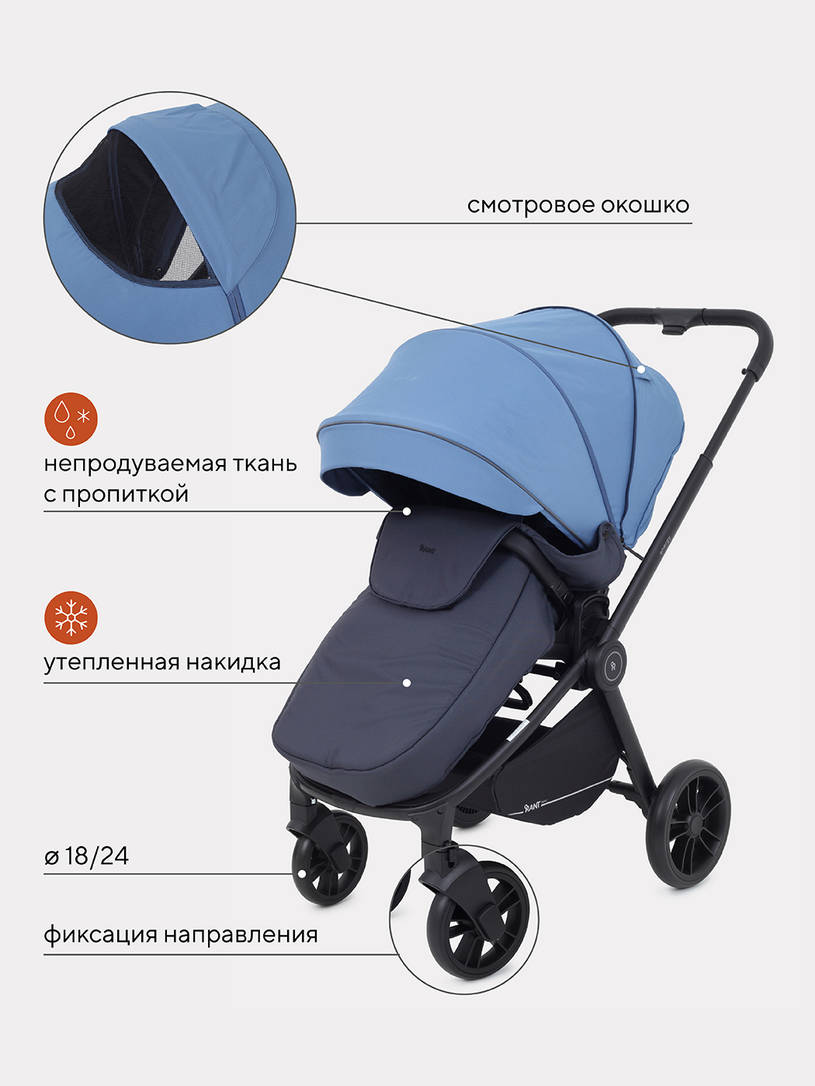 Коляска прогулочная Rant Basic Energy Blue