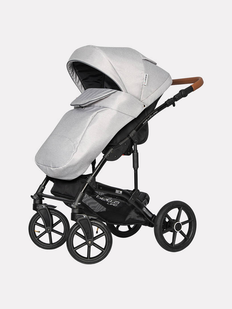 Коляска 2 в 1 Riko Basic Bella Life 01 Gray-Fox серый