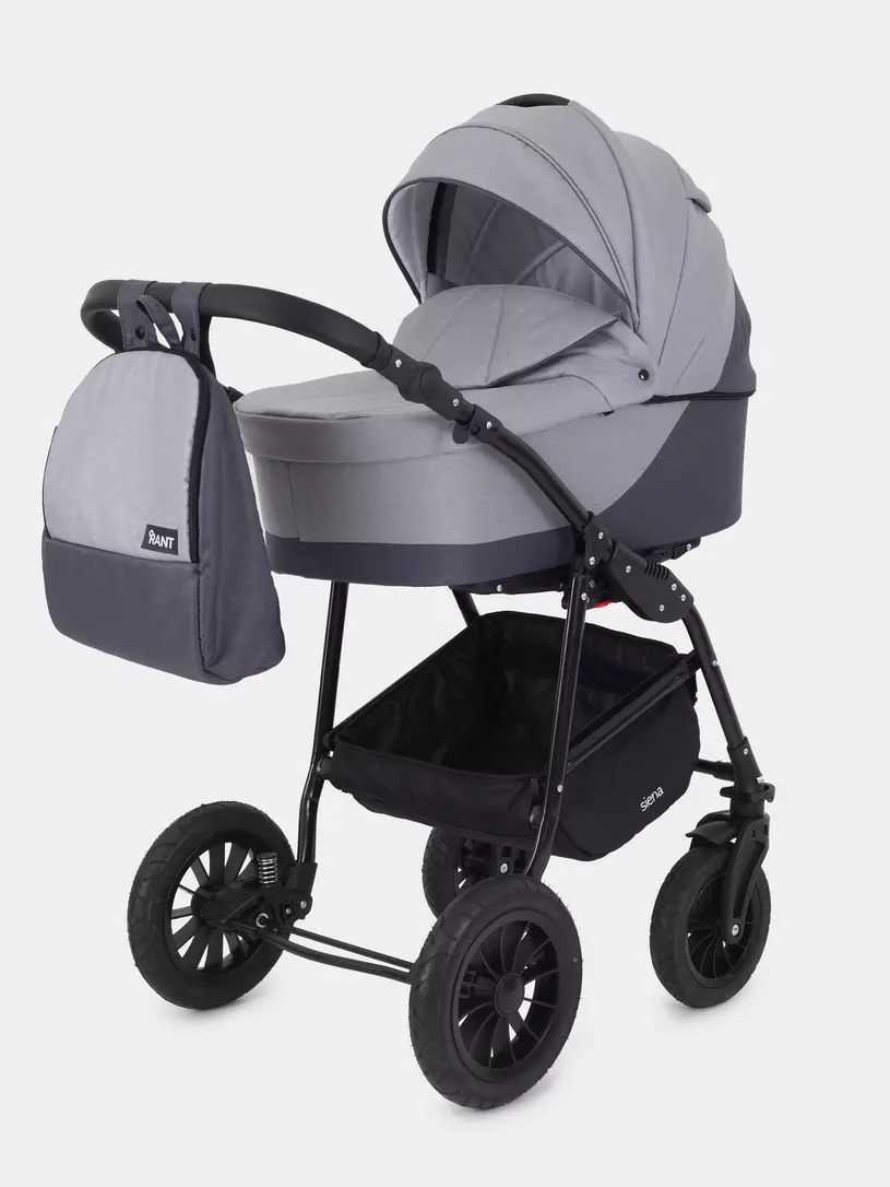 Коляска 3 в 1 Rant Siena 2024 02 темно-серый - светло-серый