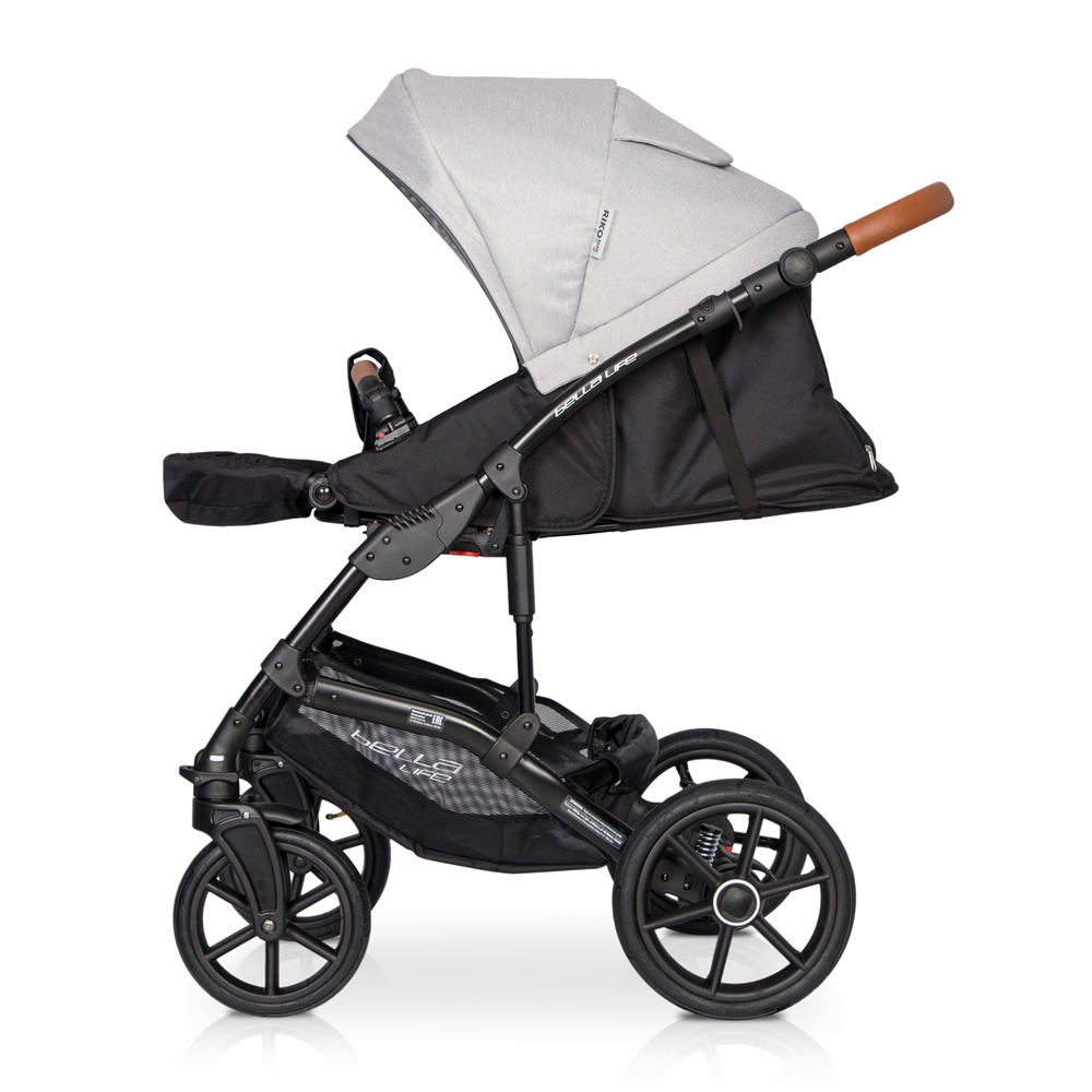 Коляска 3 в 1 Riko Basic Bella Life 01 Grey Fox серый