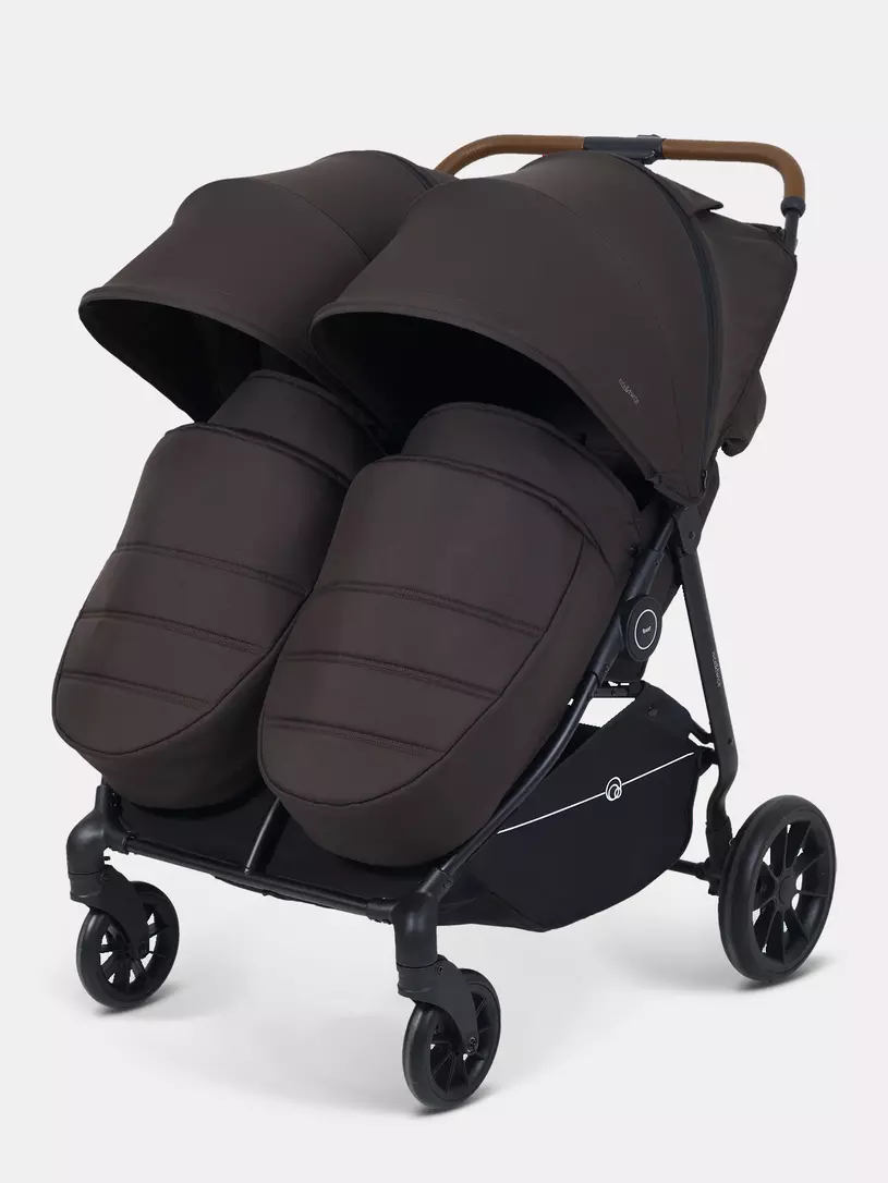Коляска прогулочная для двойни Rant Twinny Chocolate 2025