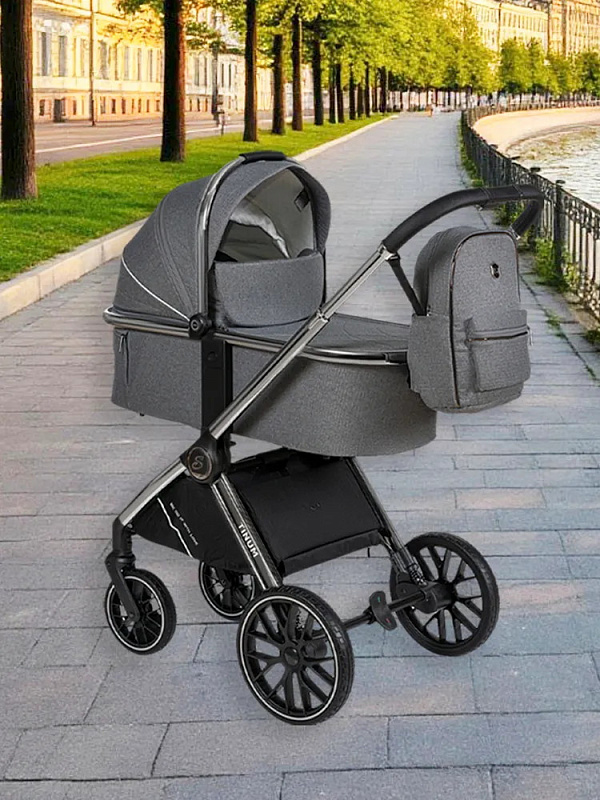 Детская коляска Sevillababy Tinum 2 в 1 Lt.Grey/светло-серый