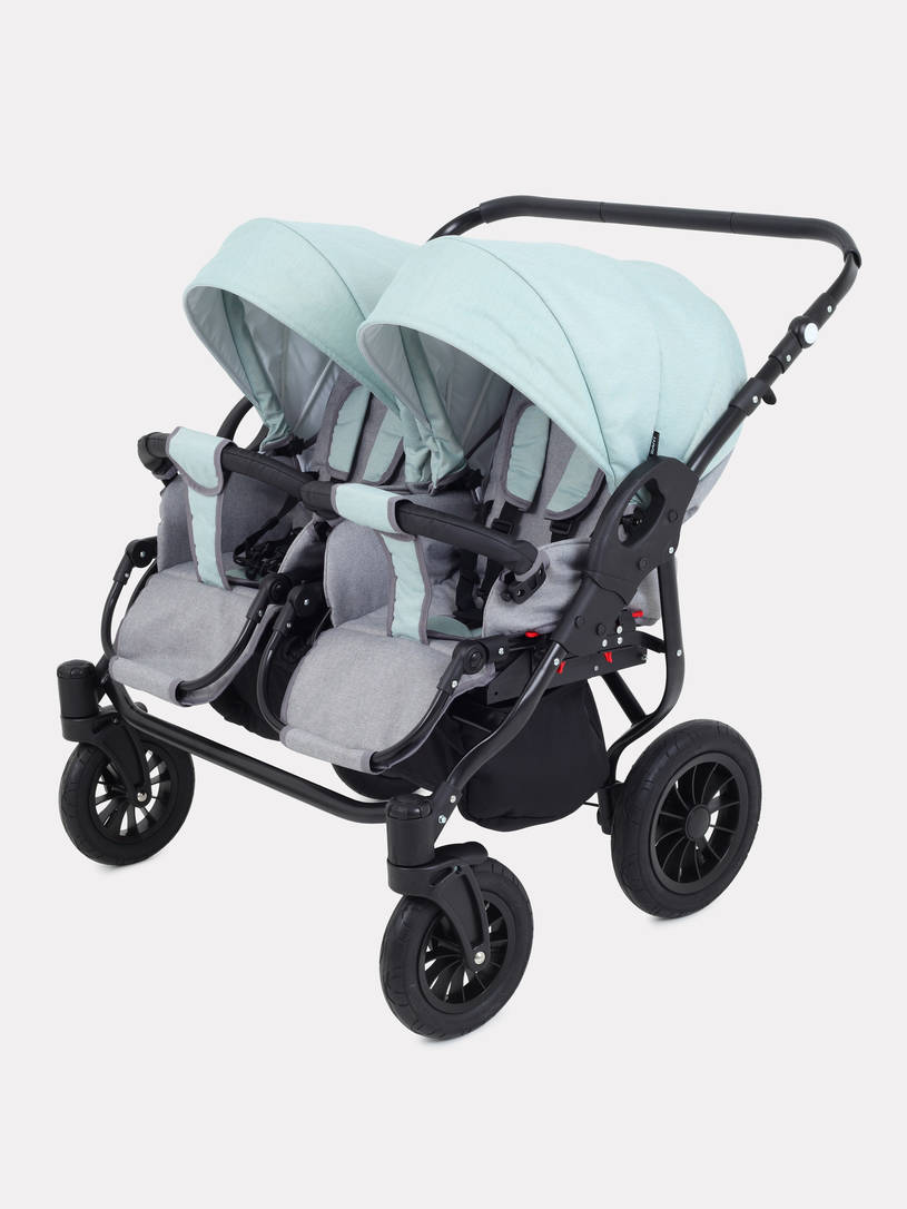 Коляска для двойни 2 в 1 Rant Siena Duo 08 серый-ментоловый