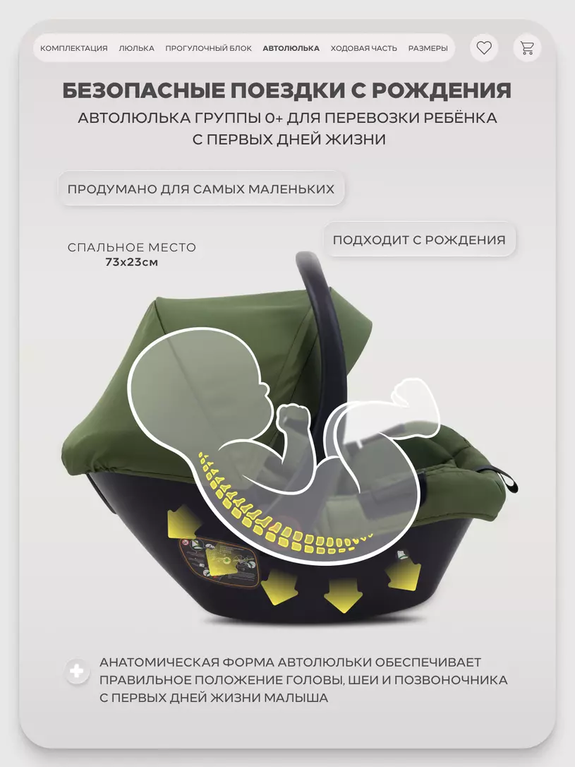 Коляска 3 в 1 Rant Basic Wave Green