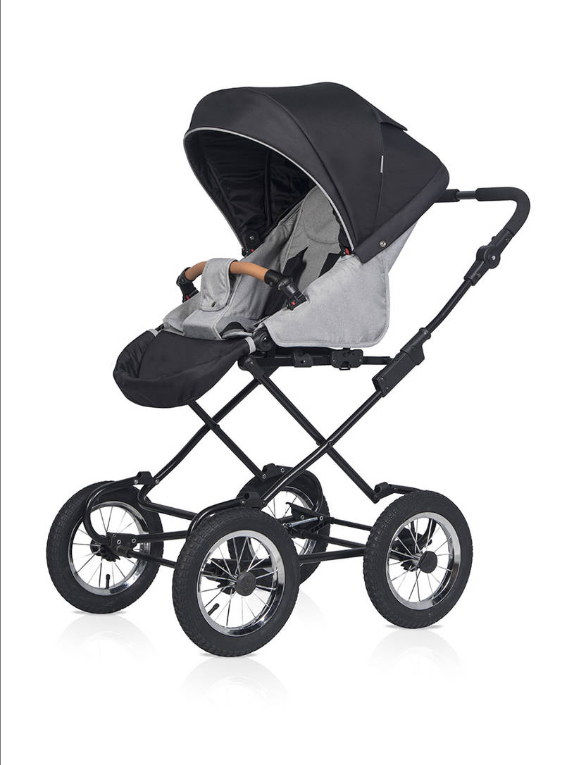 Коляска 2 в 1 RIKO BASIC BELLA LUX CLASSIC 02 серый