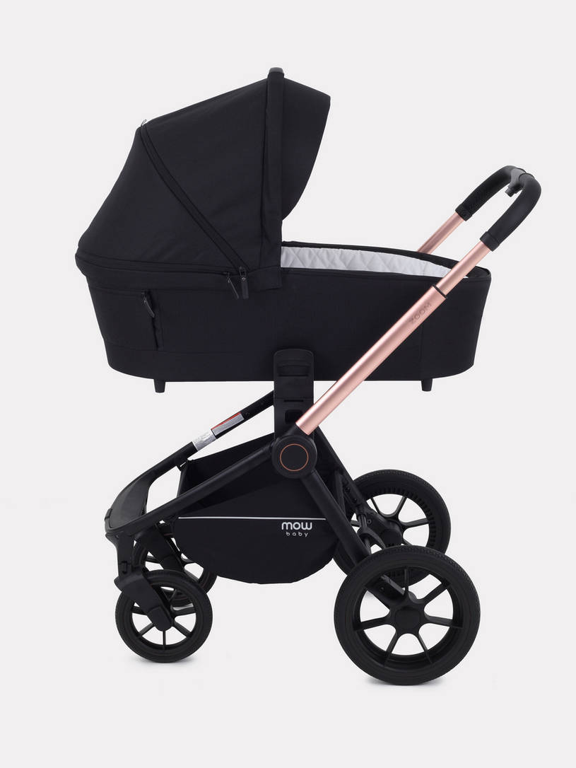 Коляска 3 в 1 Mowbaby Zoom Gold 2025 black