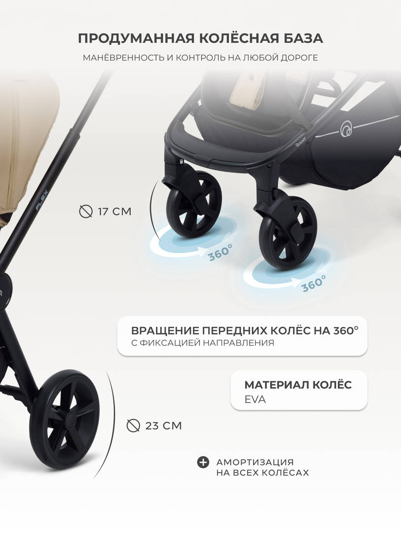 Коляска прогулочная Rant Flex 2025 RA078 Mocca
