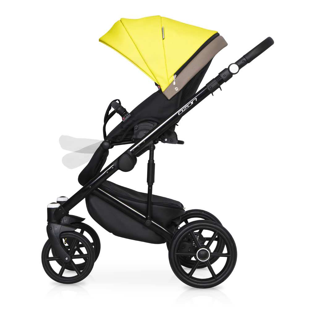 Коляска 3 в 1 Riko Basic Ozon Ecco 26 лимонный-бежевый